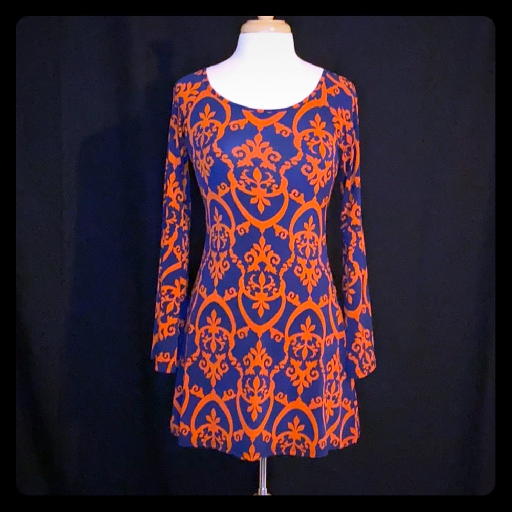 Orange & Navy Blue Tunic